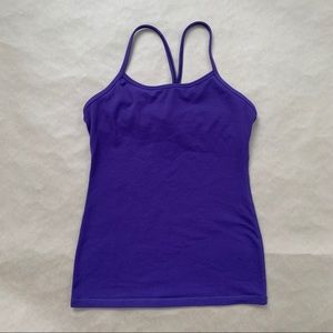 Purple Lululemon Power Y tank top